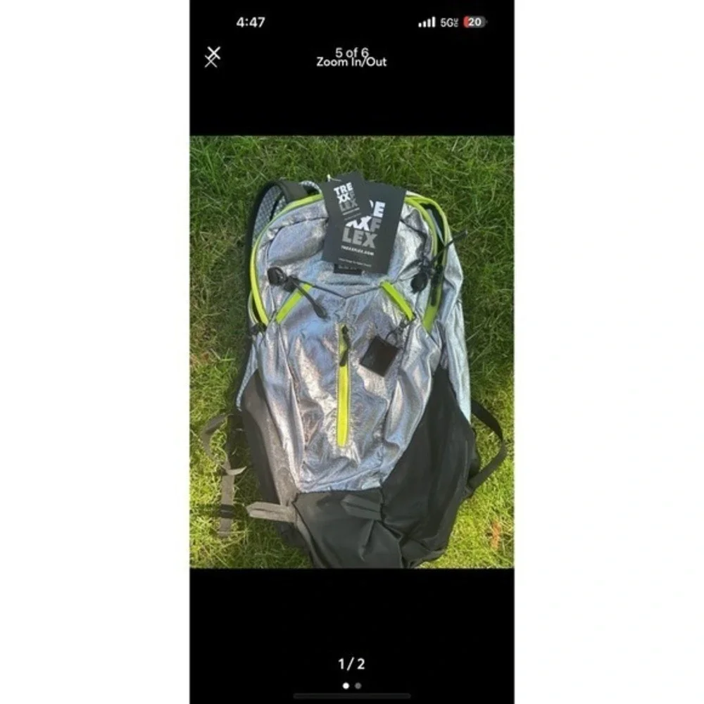 TRE XX FLEX Neon Lime 35L Urban Outdoor Hiking Backpack | Water Resistant, Light